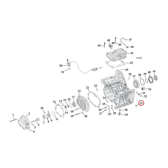 Dowel Pin, Transmission & Crankcase Dowel Pins Mcs