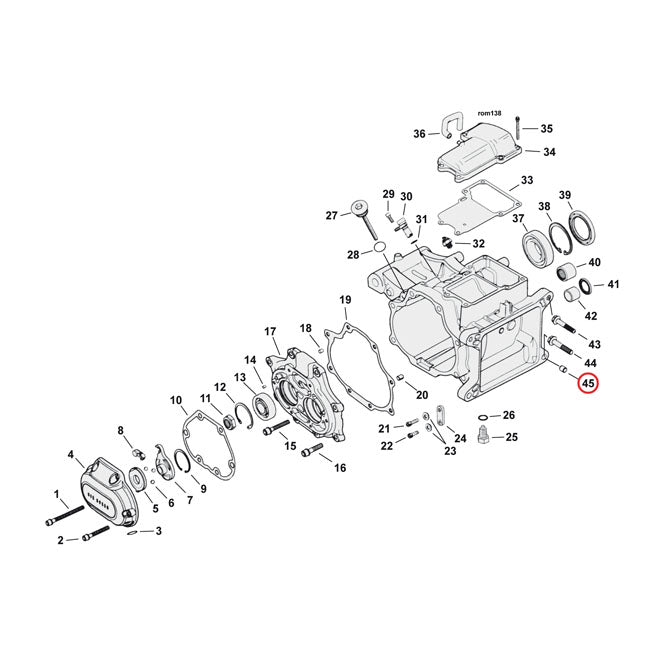 Dowel Pin, Transmission & Crankcase Dowel Pins Mcs