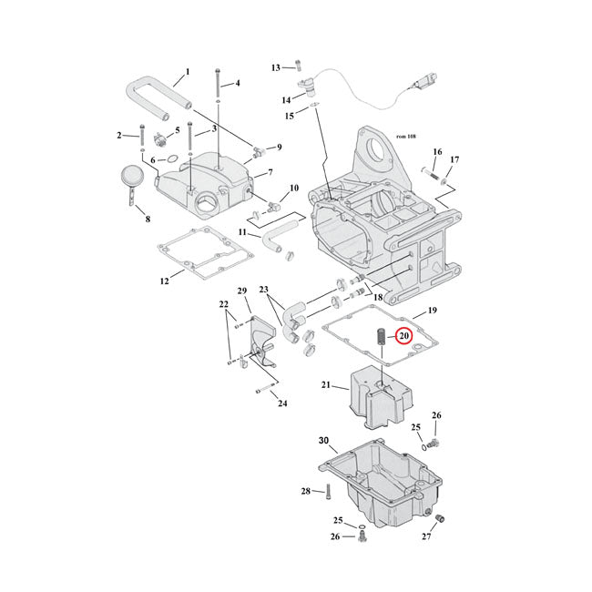 Spring, Baffle Oil Pan Oil Pan Mount Kits Mcs