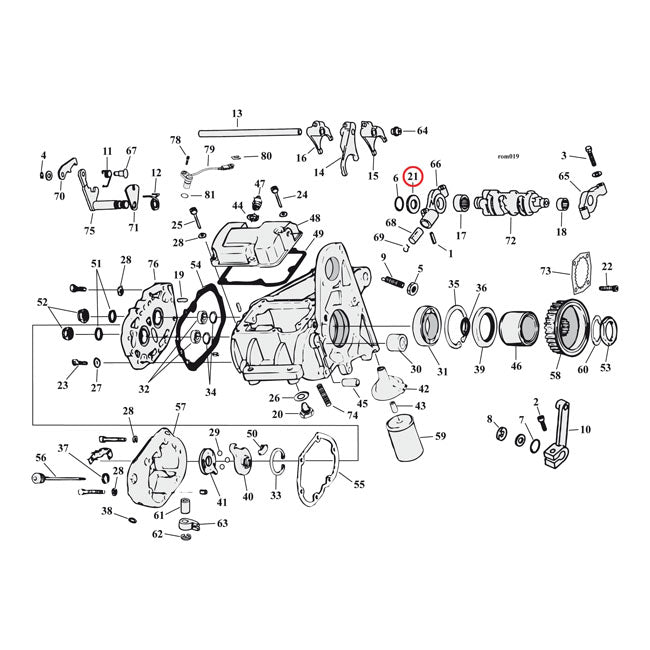 Thrust Washer, Shifter Cam Support .017" Transmission Thrustwashers Mcs