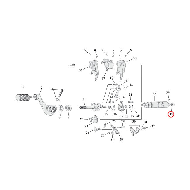 KOYO, bearing closed end shifter drum SHIFTER PARTS Eastern