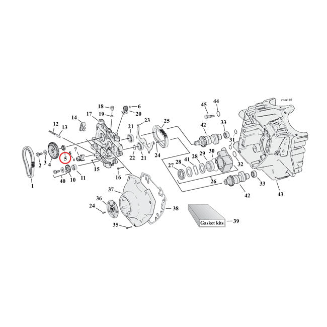 Spacer, Cam Drive Gear .287" Cam Drive Gear Spacers Mcs