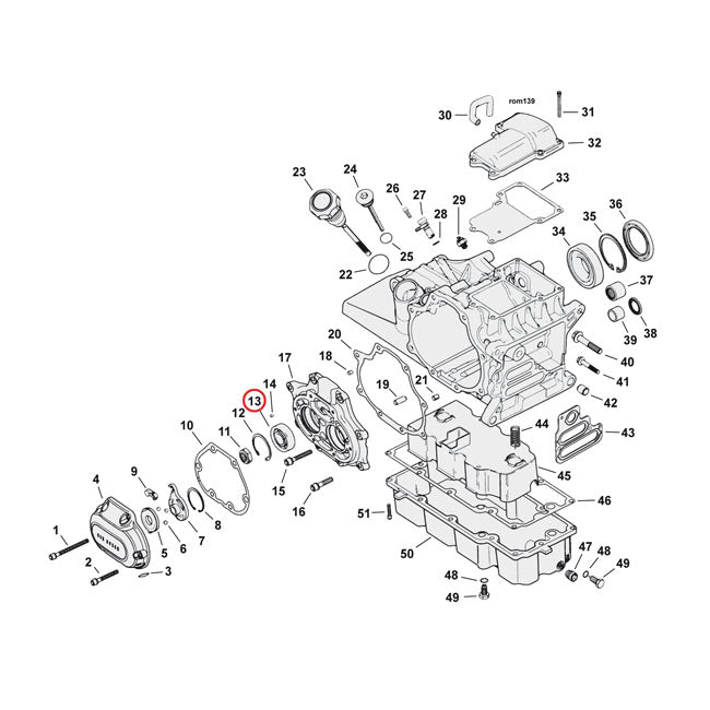 Ball bearing, transmission bearing housing TRANSMISSION 5-SPEED PARTS Mcs