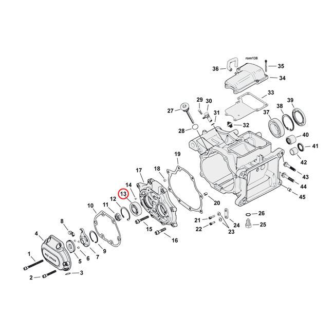 Ball bearing, transmission bearing housing TRANSMISSION 5-SPEED PARTS Mcs