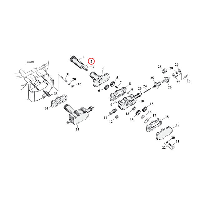 Dowel Pin, Oil Pump Feed Gear Dowel Pins Mcs