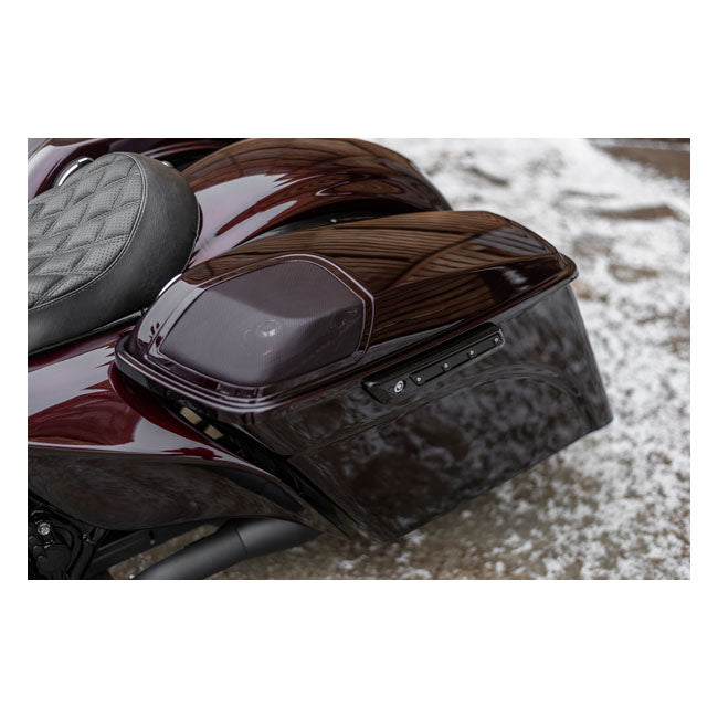 Killer Custom, saddlebag latch inserts. Black SADDLEBAGS TRIMS Killer Custom