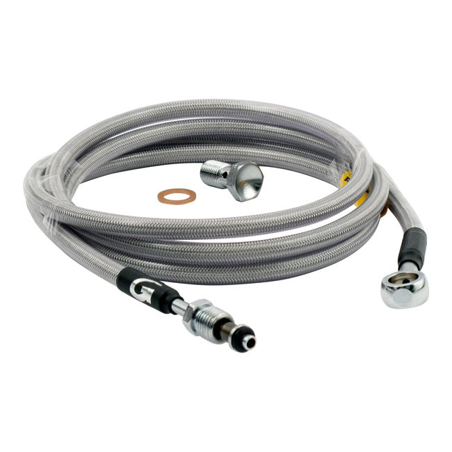 Goodridge hydraulic clutch line kit 62", clear coated HYDR. CLUTCH LINE KITS Goodridge