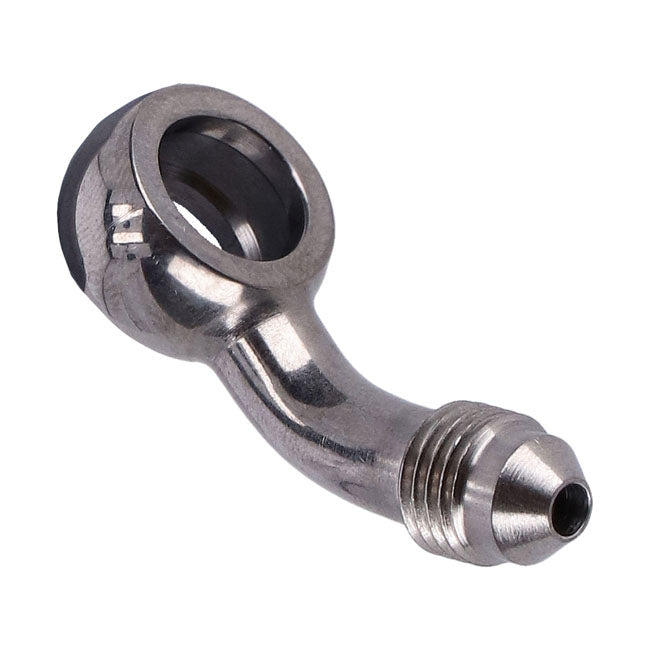 Goodridge, Slimline banjo fitting 3/8", 45 degrees. SS BANJO BOLTS Goodridge