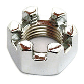 Chrome Castle Nut, 1/2 Inch 20 Nuts Usa Sizes Gardner Westcott