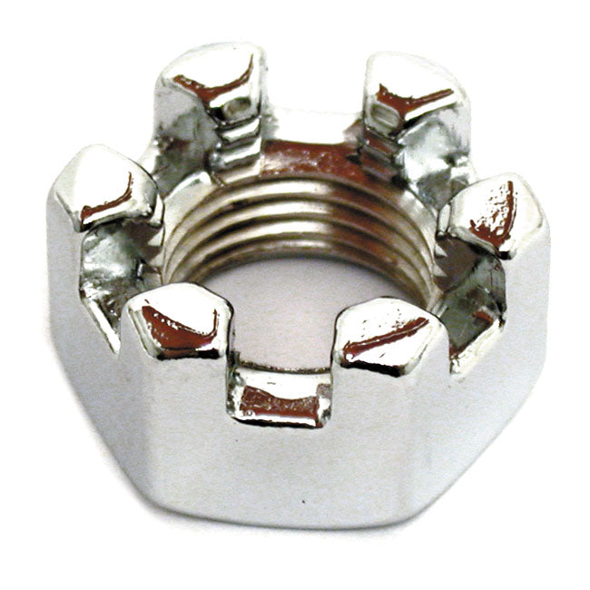 Chrome Castle Nut, 1/2 Inch 20 Nuts Usa Sizes Gardner Westcott