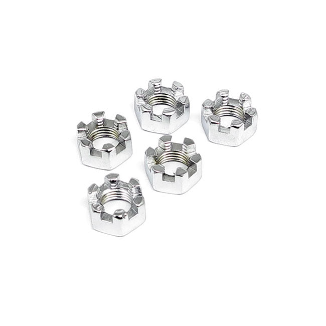 Chrome Castle Nut, 3/8 24 Nuts Usa Sizes Gardner Westcott