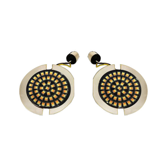 Custom Dynamics Insert Led Tsignl Amb/Wht Turn Signals Inserts Custom Dynamics