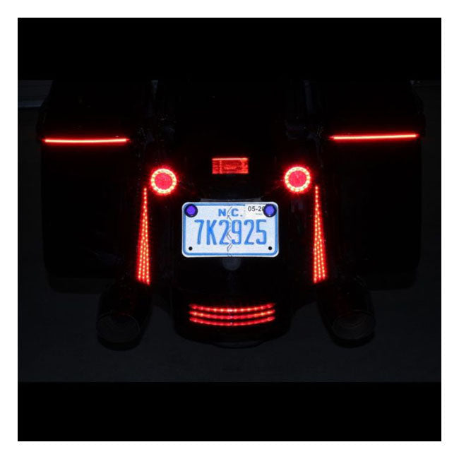 Custom Dynamics, Fascia LED rear panels for Touring. Chrome TAILLIGHTS Custom Dynamics