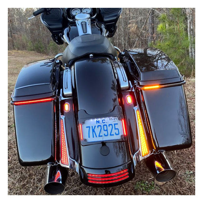 Custom Dynamics, Fascia LED rear panels for Touring. Chrome TAILLIGHTS Custom Dynamics