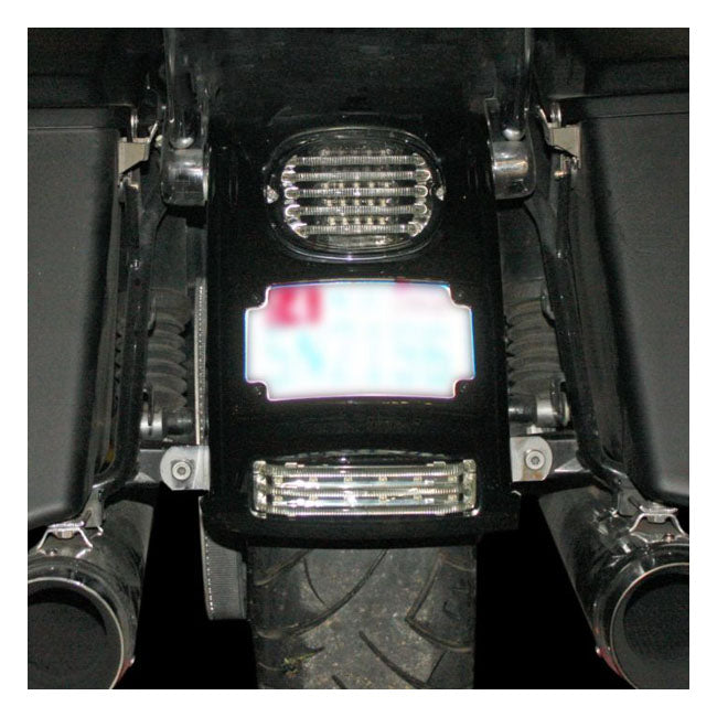 Custom Dynamics Wrap Around Fender Tips, Black Smoked - 09-19 Touring Fender Tips With Light Custom Dynamics
