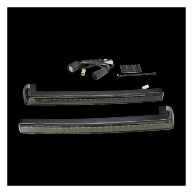 Custom Dynamics Tour-Pak LED Run Brake & Turn Side Arm Lights, Smoked - 14+ Touring & Trike Tourpacks Custom Dynamics