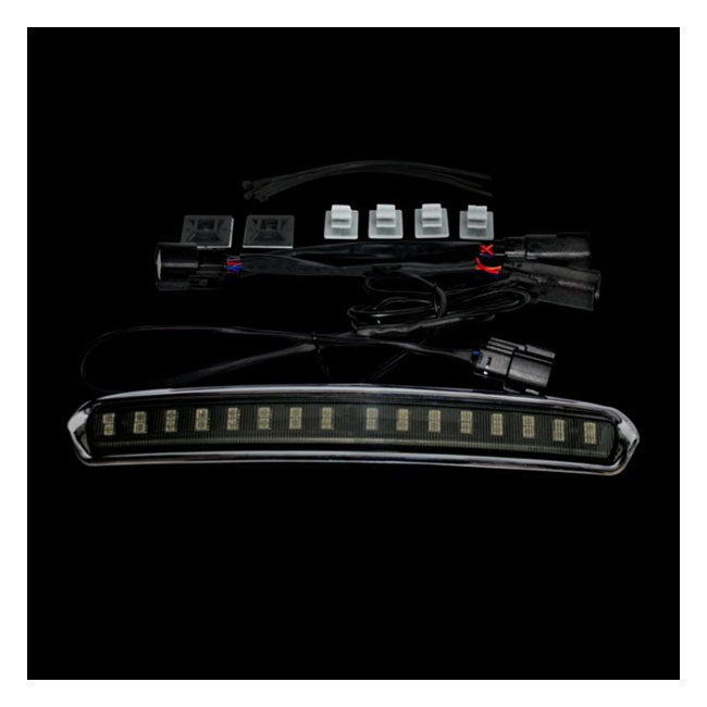 Custom Dynamics High Mount LED Light, Chrome Red - 14-24 Touring & Trike Taillights Led Custom Dynamics