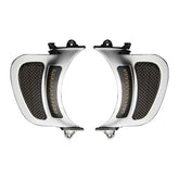 Custom Dynamics Vent Inserts LED Turn Signal, Chrome - 15+ Touring Fairing Accents Custom Dynamics