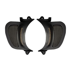 Custom Dynamics Vent Inserts LED Turn Signal, Gloss Black & Black - 15+ Touring Fairing Accents Custom Dynamics
