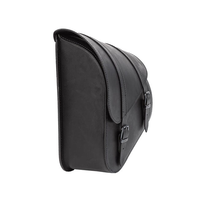 MCS, full leather swing arm bag left, 9 liter. Black TOURING LUGGAGE Mcs