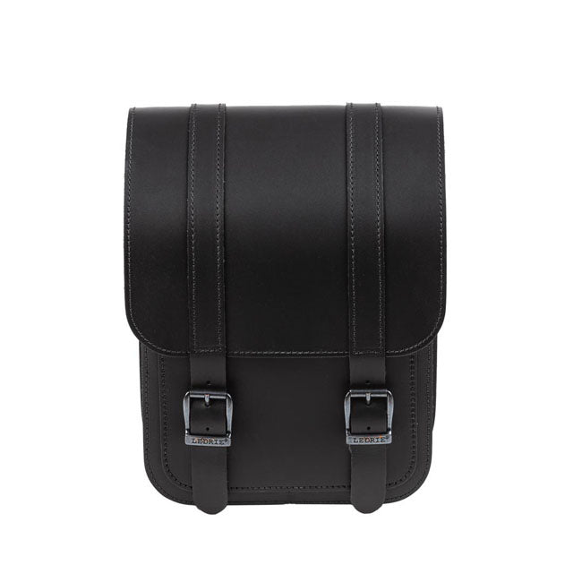 MCS, full leather swing arm bag left, 10 liter. Black TOURING LUGGAGE Mcs