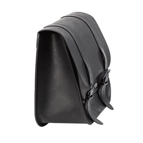 MCS, single leather saddlebag ''Postman''. 30 liters. Black Saddlebags Mcs