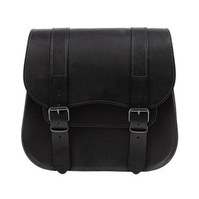 MCS, leather single saddlebag, 18 liter. Black Saddlebags Mcs