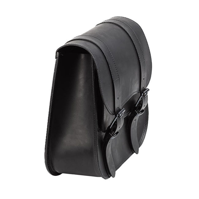 MCS, leather single saddlebag, 18 liter. Black Saddlebags Mcs