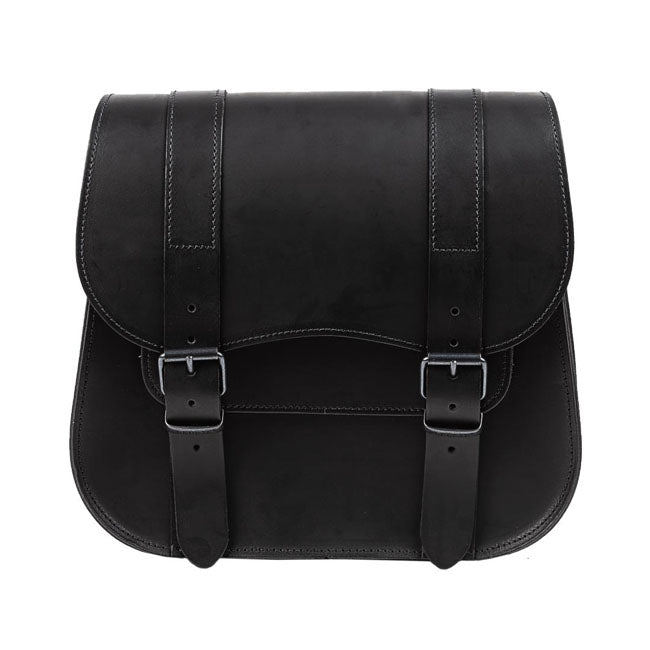 MCS, leather single saddlebag, 18 liter. Black Saddlebags Mcs