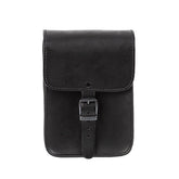 MCS, full leather sissy bar bag. Black TOURING LUGGAGE Mcs