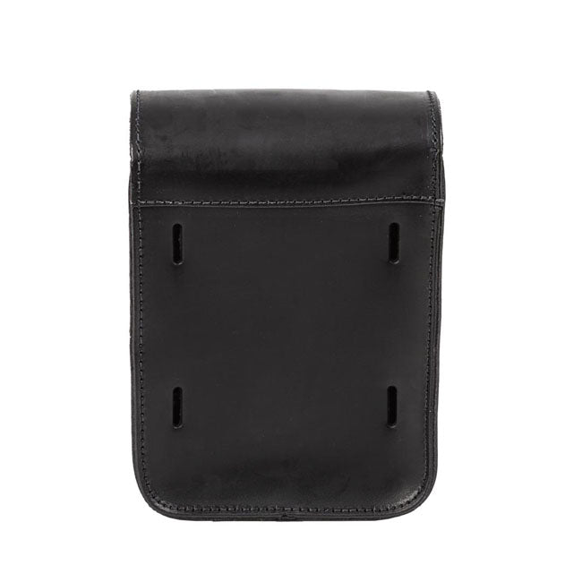 MCS, full leather sissy bar bag. Black TOURING LUGGAGE Mcs