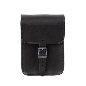 MCS, full leather sissy bar bag. Black TOURING LUGGAGE Mcs