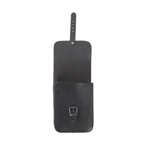 MCS, full leather sissy bar bag. Black TOURING LUGGAGE Mcs