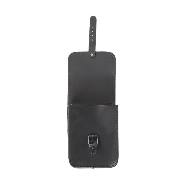 MCS, full leather sissy bar bag. Black TOURING LUGGAGE Mcs
