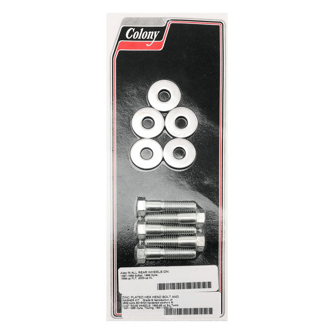 Colony, wheel pulley bolt & washer kit. Zinc plated HEAD BOLTS Colony