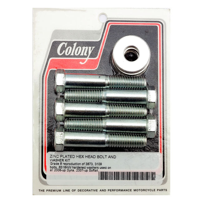 Colony, wheel pulley bolt & washer kit. Zinc plated HEAD BOLTS Colony