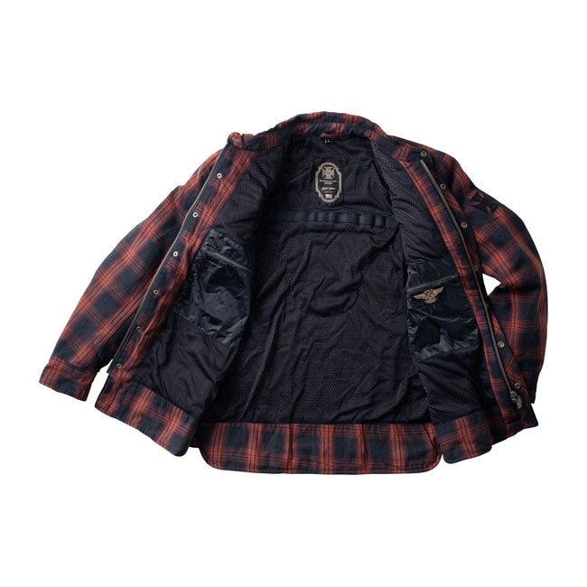 WCC Austin Kevlar Riding Shirt, Red/Black Shirt West Coast Choppers