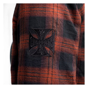 WCC Austin Kevlar Riding Shirt, Red/Black Shirt West Coast Choppers
