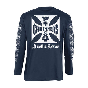 WCC OG Logo ATX Long Sleeve, Navy T-Shirt Long Sleeve West Coast Choppers
