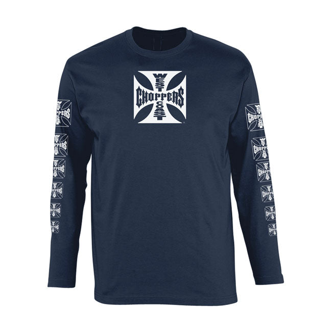 WCC OG Logo ATX Long Sleeve, Navy T-Shirt Long Sleeve West Coast Choppers S