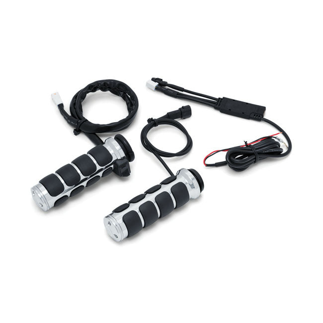 Kuryakyn, Heated ISO grips. Chrome GRIPS HEATERS Kuryakyn