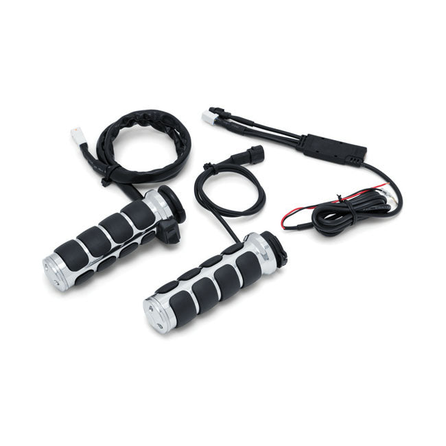 Kuryakyn, Heated ISO grips. Chrome GRIPS HEATERS Kuryakyn
