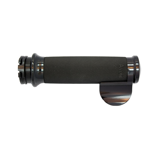 Avon Custom Contour grips, black anodized/black rubber GRIPS Avon Grips