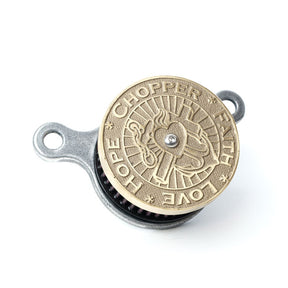 Wannabe Choppers, WannaSucker ''CFLH'' air cleaner. Brass Air Cleaner Wannabe Choppers