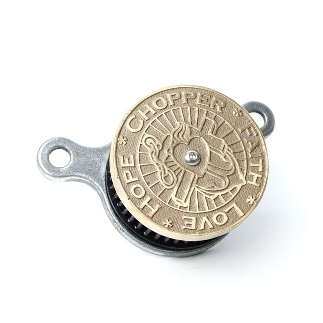 Wannabe Choppers, WannaSucker ''CFLH'' air cleaner. Brass Air Cleaner Wannabe Choppers