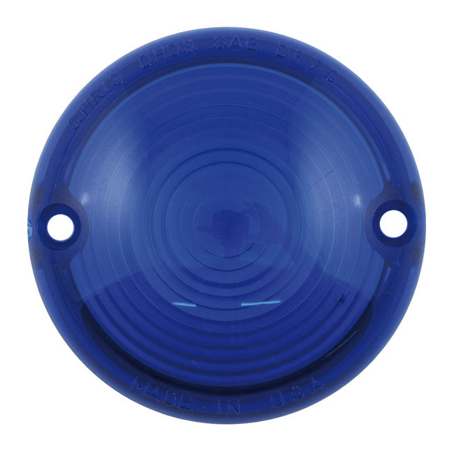 Chris Products, replacement flat-lens T/S lens. Blue TURN SIGNALS LENSES Chris Products