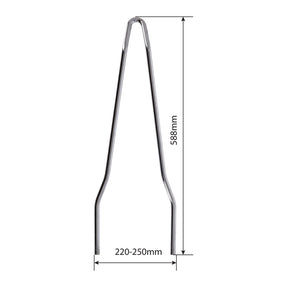 Westland Customs, New Old School sissy bar. Wide, chrome SISSY BARS Westland Customs