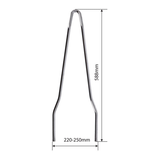 Westland Customs, New Old School sissy bar. Wide, chrome SISSY BARS Westland Customs