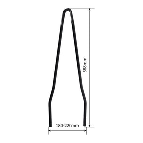 Westland Customs, New Old School sissy bar. Narrow, black SISSY BARS Westland Customs