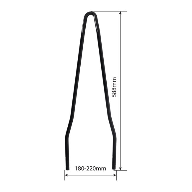 Westland Customs, New Old School sissy bar. Narrow, black SISSY BARS Westland Customs